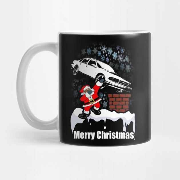 Dabbing Santa Clause Merry Impala Snowing Christmas by Black Ice Design